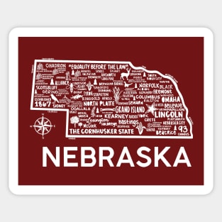 Nebraska Map Sticker